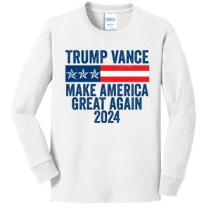 Trump Vance 2024 Make America Great Again Kids Long Sleeve Shirt