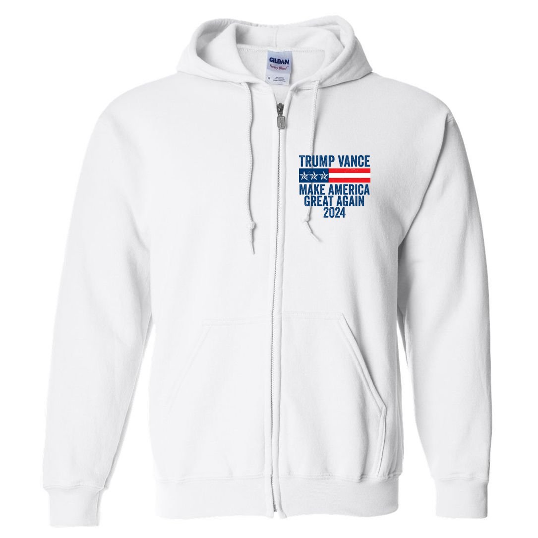 Trump Vance 2024 Make America Great Again Full Zip Hoodie