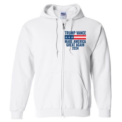 Trump Vance 2024 Make America Great Again Full Zip Hoodie