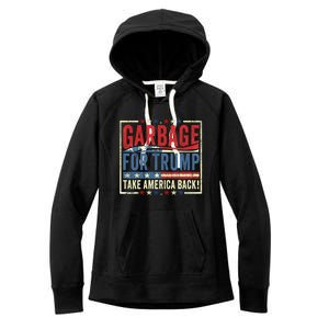 Trump Vance 2024 Proud To Be Garbage Presidential Election Women's Fleece Hoodie