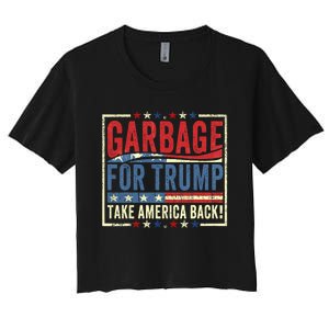 Trump Vance 2024 Proud To Be Garbage Presidential Election Women's Crop Top Tee