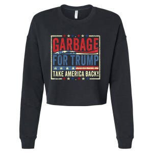 Trump Vance 2024 Proud To Be Garbage Presidential Election Cropped Pullover Crew