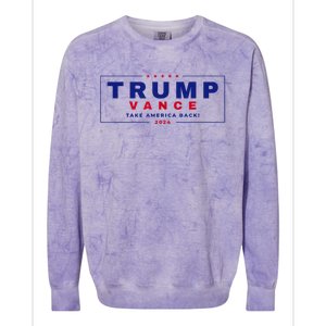 Trump Vance 2024 Donald Trump J.D. Vance Take America Back Colorblast Crewneck Sweatshirt