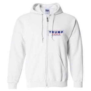 Trump Vance 2024 Donald Trump J.D. Vance Take America Back Full Zip Hoodie