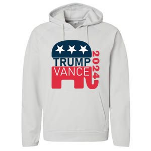 Trump Vance 2024 President Vote Usa Election Maga Performance Fleece Hoodie