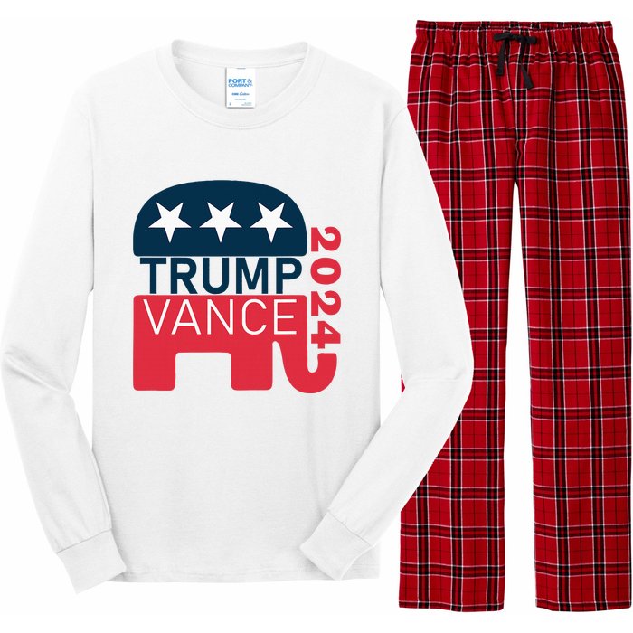 Trump Vance 2024 President Vote Usa Election Maga Long Sleeve Pajama Set