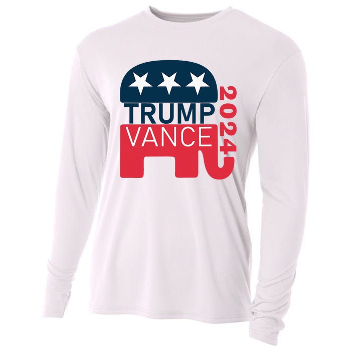 Trump Vance 2024 President Vote Usa Election Maga Cooling Performance Long Sleeve Crew