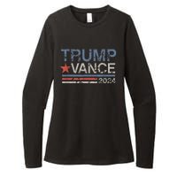 Trump Vance 2024 Retro Stripe Trump Jd Vance Womens CVC Long Sleeve Shirt