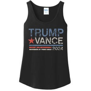 Trump Vance 2024 Retro Stripe Trump Jd Vance Ladies Essential Tank