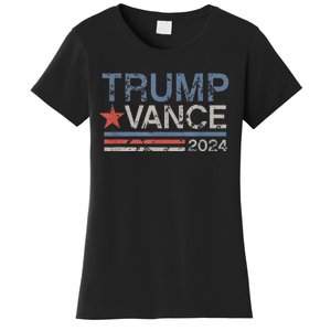 Trump Vance 2024 Retro Stripe Trump Jd Vance Women's T-Shirt