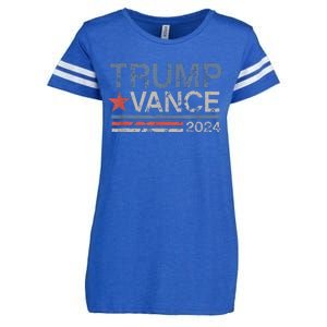 Trump Vance 2024 Retro Stripe Trump Jd Vance Enza Ladies Jersey Football T-Shirt