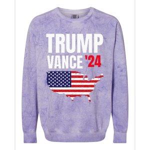 Trump Vance 2024 Colorblast Crewneck Sweatshirt