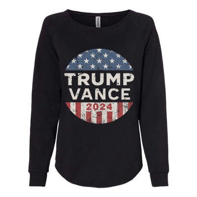 Trump Vance 2024 Vintage Button Usa Womens California Wash Sweatshirt