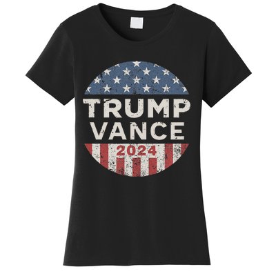 Trump Vance 2024 Vintage Button Usa Women's T-Shirt