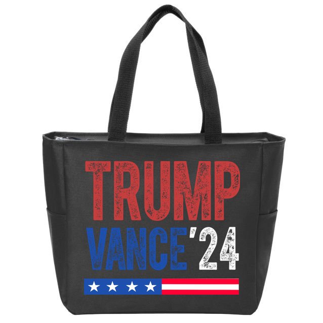 Trump Vance 2024 Vintage Election Usa Zip Tote Bag