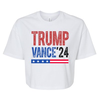 Trump Vance 2024 Vintage Election Usa Bella+Canvas Jersey Crop Tee