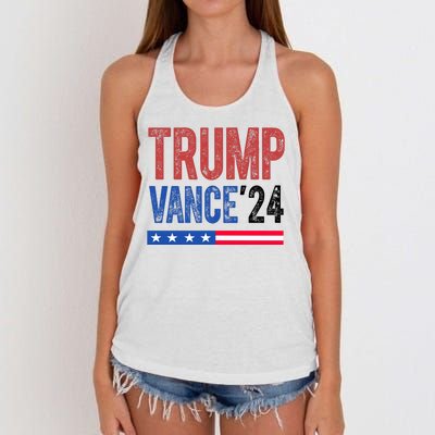 Trump Vance 2024 Vintage Election Usa Women's Knotted Racerback Tank