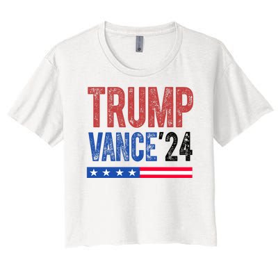 Trump Vance 2024 Vintage Election Usa Women's Crop Top Tee