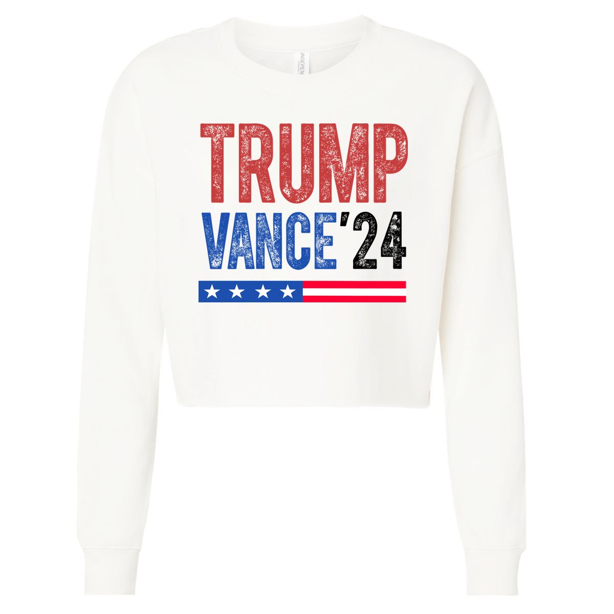 Trump Vance 2024 Vintage Election Usa Cropped Pullover Crew