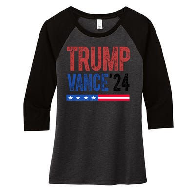 Trump Vance 2024 Vintage Election Usa Women's Tri-Blend 3/4-Sleeve Raglan Shirt