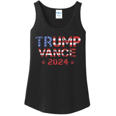 Trump Vance 2024 Vintage Patriotic Ladies Essential Tank