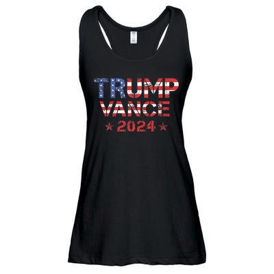 Trump Vance 2024 Vintage Patriotic Ladies Essential Flowy Tank