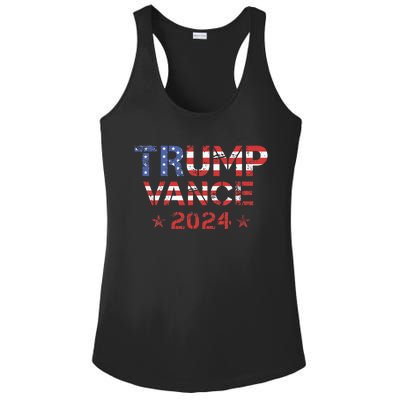 Trump Vance 2024 Vintage Patriotic Ladies PosiCharge Competitor Racerback Tank