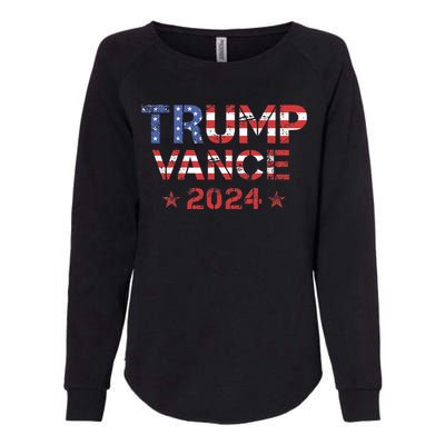 Trump Vance 2024 Vintage Patriotic Womens California Wash Sweatshirt