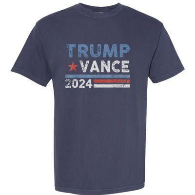 Trump Vance 2024 President Trump Supporter Re Election Garment-Dyed Heavyweight T-Shirt