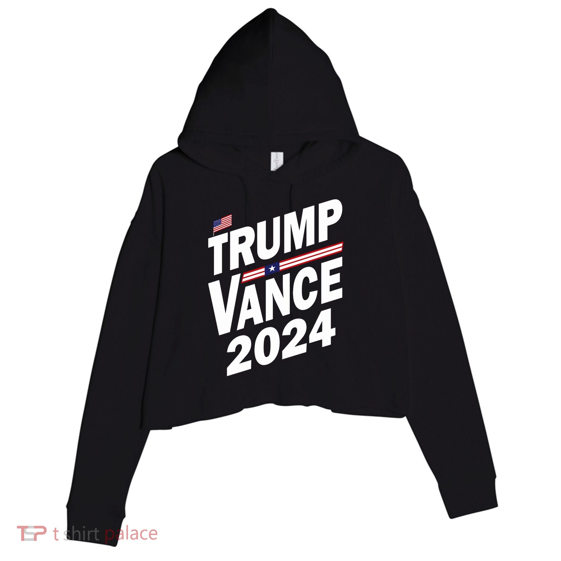 Trump Vance 2024 Crop Fleece Hoodie
