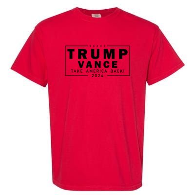 Trump Vance 2024 Take America Back Blackout Logo Garment-Dyed Heavyweight T-Shirt