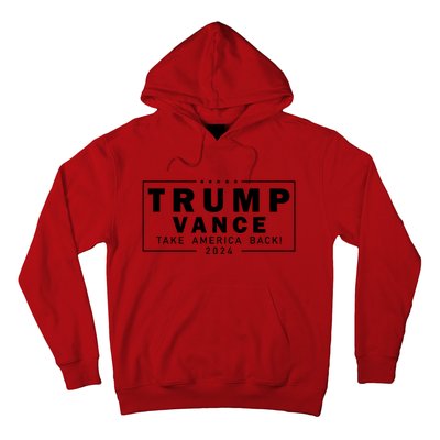 Trump Vance 2024 Take America Back Blackout Logo Hoodie