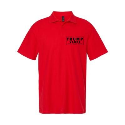 Trump Vance 2024 Take America Back Blackout Logo Softstyle Adult Sport Polo