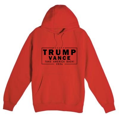 Trump Vance 2024 Take America Back Blackout Logo Premium Pullover Hoodie