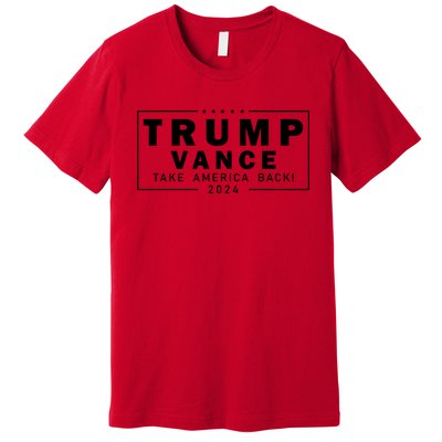 Trump Vance 2024 Take America Back Blackout Logo Premium T-Shirt