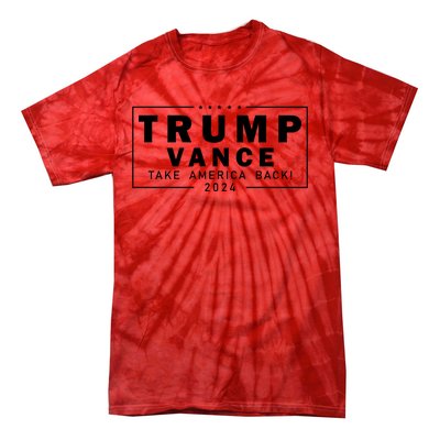 Trump Vance 2024 Take America Back Blackout Logo Tie-Dye T-Shirt