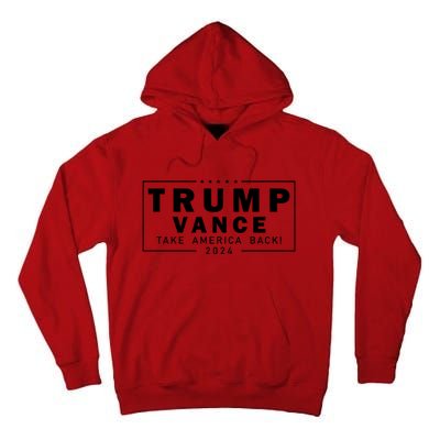 Trump Vance 2024 Take America Back Blackout Logo Tall Hoodie