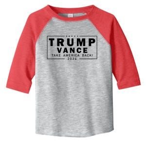 Trump Vance 2024 Take America Back Blackout Logo Toddler Fine Jersey T-Shirt