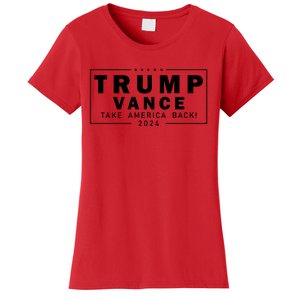 Trump Vance 2024 Take America Back Blackout Logo Women's T-Shirt