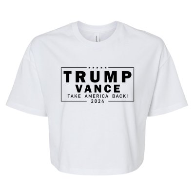 Trump Vance 2024 Take America Back Blackout Logo Bella+Canvas Jersey Crop Tee