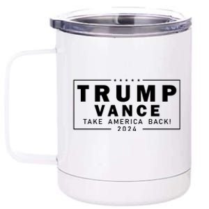 Trump Vance 2024 Take America Back Blackout Logo 12 oz Stainless Steel Tumbler Cup