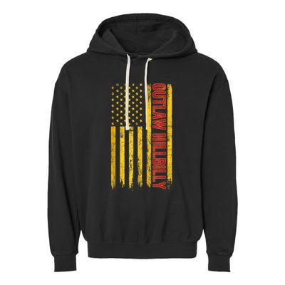 Trump Vance 2024 Donald Trump J.D. Vance Outlaw Hillbilly Garment-Dyed Fleece Hoodie