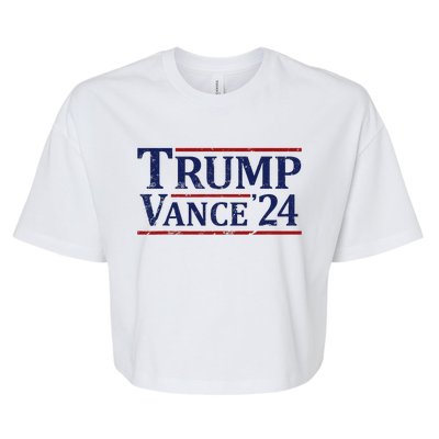 Trump Vance 24 Vintage 2024 Maga Bella+Canvas Jersey Crop Tee