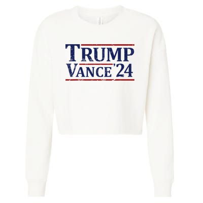 Trump Vance 24 Vintage 2024 Maga Cropped Pullover Crew