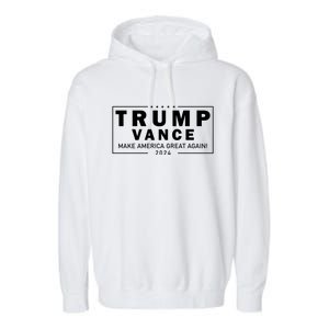 Trump Vance 2024 Make America Great Again Maga Blackout Logo Garment-Dyed Fleece Hoodie