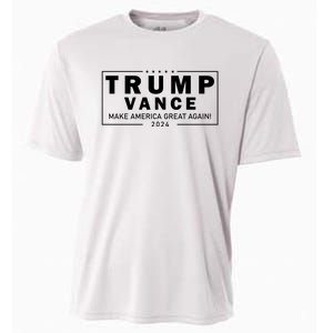 Trump Vance 2024 Make America Great Again Maga Blackout Logo Cooling Performance Crew T-Shirt