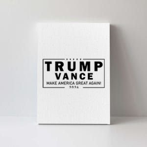 Trump Vance 2024 Make America Great Again Maga Blackout Logo Canvas