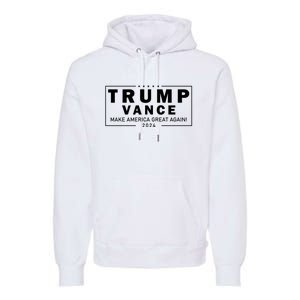 Trump Vance 2024 Make America Great Again Maga Blackout Logo Premium Hoodie