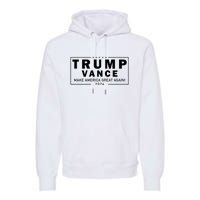 Trump Vance 2024 Make America Great Again Maga Blackout Logo Premium Hoodie