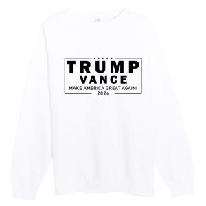 Trump Vance 2024 Make America Great Again Maga Blackout Logo Premium Crewneck Sweatshirt